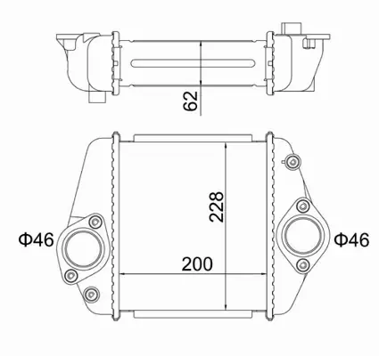 HART CHŁODNICA POWIETRZA INTERCOOLER 621 407 