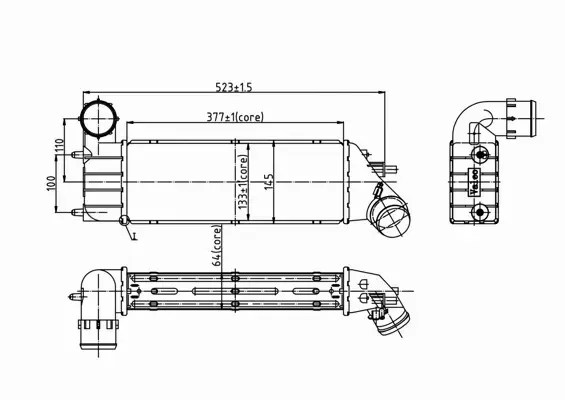 HART CHŁODNICA INTERCOOLER 605 664 