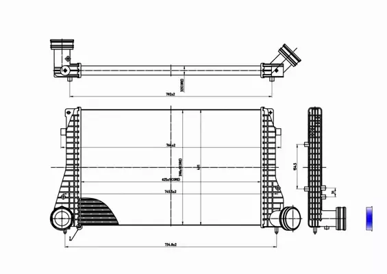 HART CHŁODNICA INTERCOOLER 612 491 