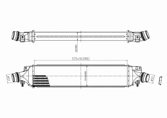 HART CHŁODNICA POWIETRZA INTERCOOLER 612 505 