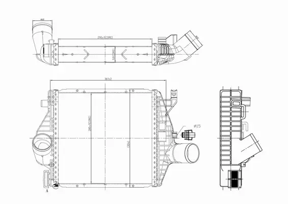 HART CHŁODNICA INTERCOOLER 612 558 