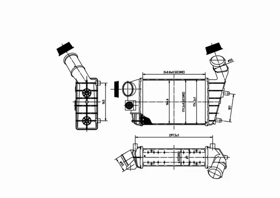 HART CHŁODNICA INTERCOOLER 612 714 