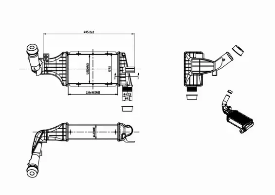 HART CHŁODNICA INTERCOOLER 612 715 