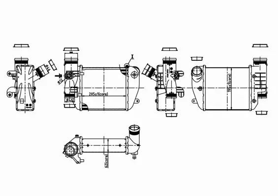 HART CHŁODNICA POWIETRZA INTERCOOLER 614 078 