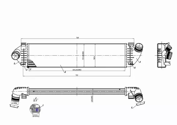 HART CHŁODNICA INTERCOOLER 614 198 