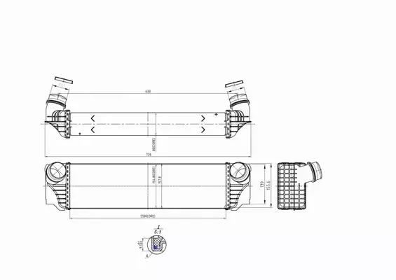 HART CHŁODNICA POWIETRZA INTERCOOLER 616 623 