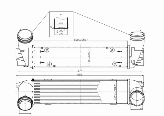 HART CHŁODNICA POWIETRZA INTERCOOLER 618 785 