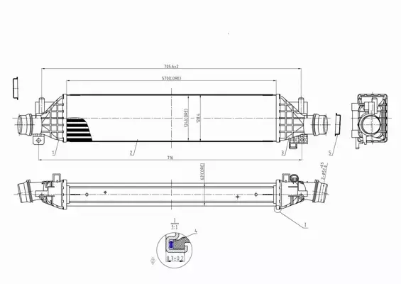 HART CHŁODNICA INTERCOOLER 620 805 