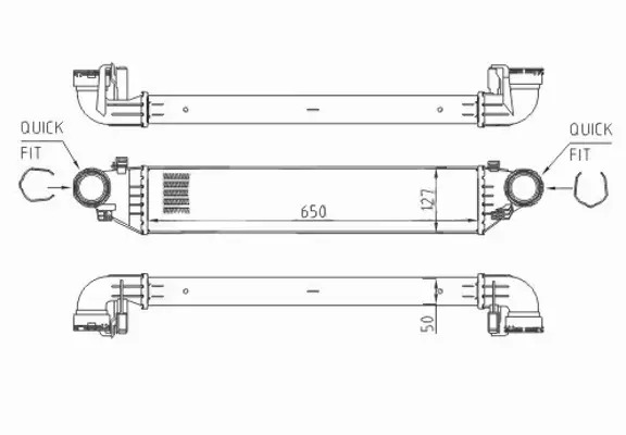 HART CHŁODNICA INTERCOOLER 612 533 