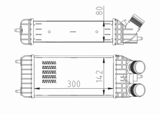 HART CHŁODNICA POWIETRZA INTERCOOLER 614 080 