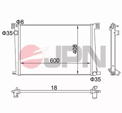 JPN CHŁODNICA SILNIKA 60C9010-JPN 