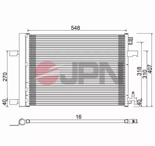 JPN CHŁODNICA KLIMATYZACJI 60C9119-JPN 