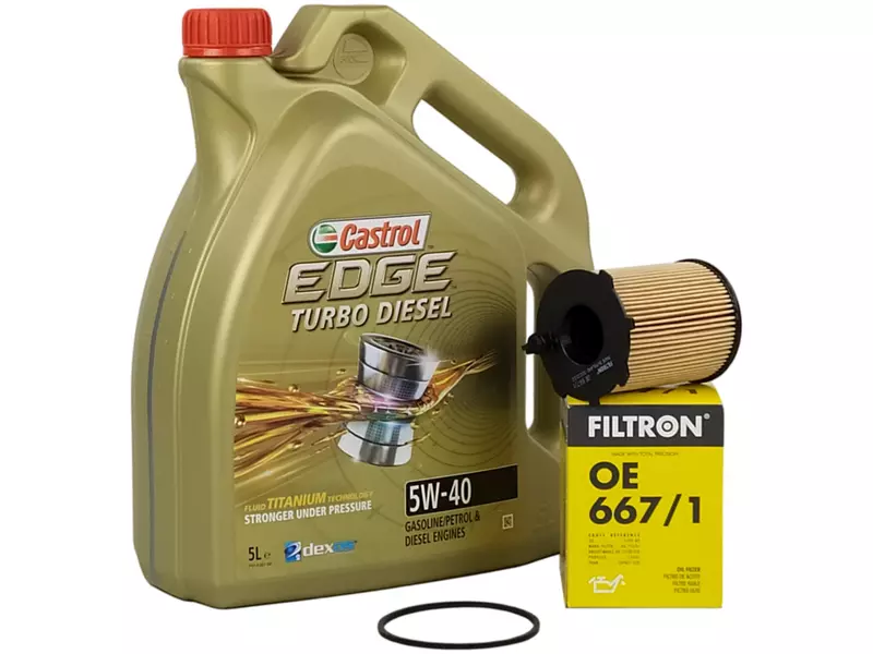 CASTROL EDGE 5W40 TD 5L+FILTR OLEJU OE667/1