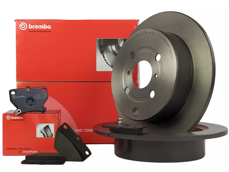 BREMBO TARCZE+KLOCKI TYŁ TOYOTA COROLLA E12