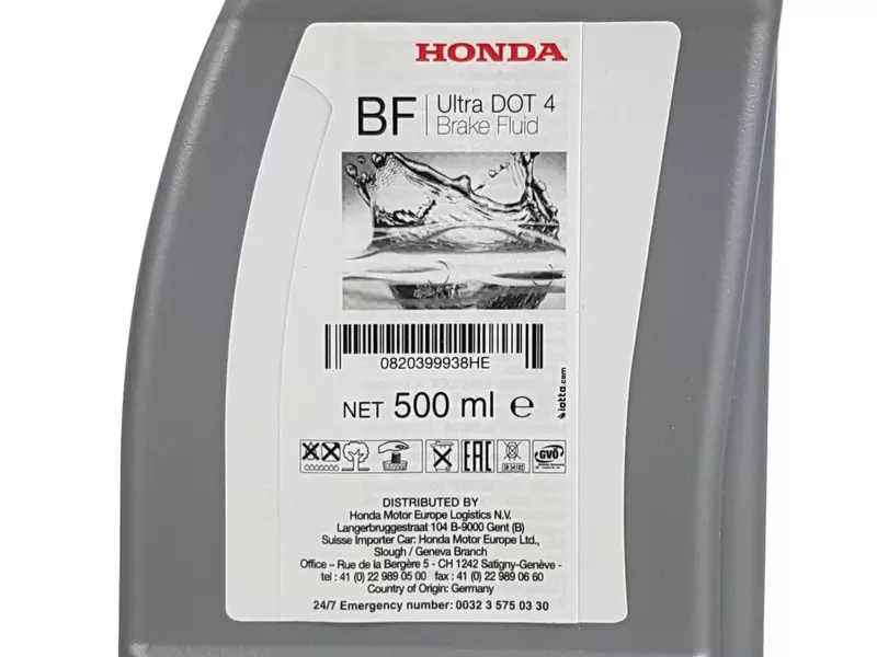 OE HONDA BF DOT 4 BRAKE CLUTCH FLUID 500ML 