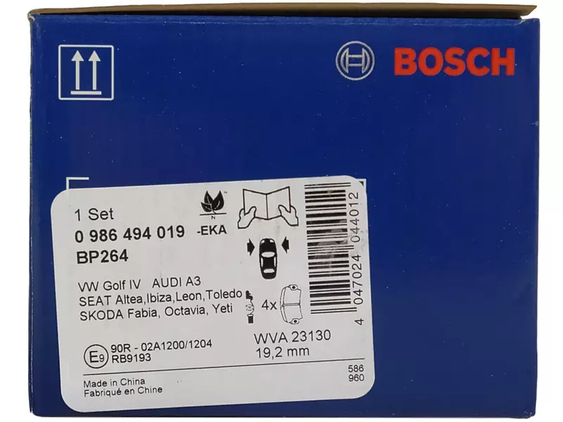 BOSCH TARCZE+KLOCKI PRZÓD+TYŁ AUDI A3 8L1 280MM 