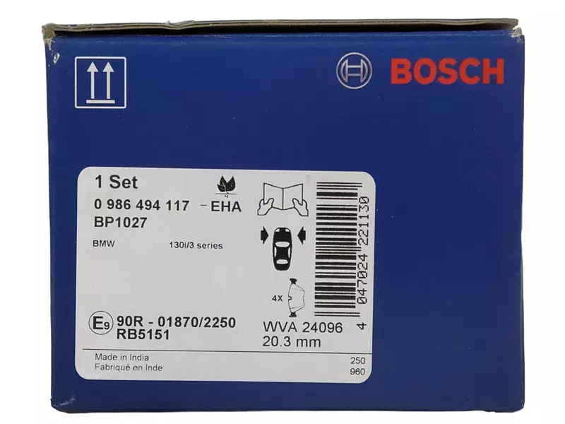 BOSCH TARCZE+KLOCKI PRZÓD+TYŁ BMW 1 E81 E87 300MM 