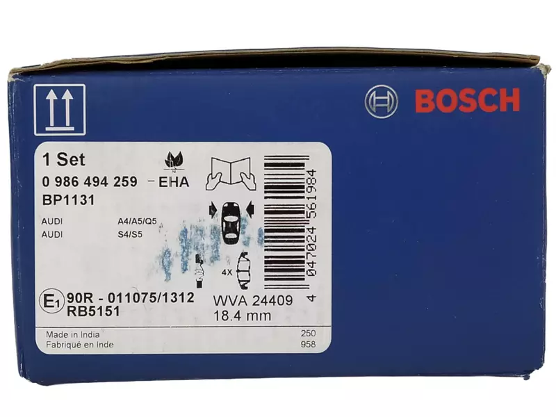 BOSCH TARCZE+KLOCKI P+T AUDI A4 B8 A5 8T 345MM 