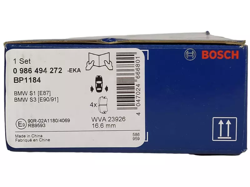 BOSCH TARCZE+KLOCKI PRZÓD+TYŁ BMW 1 E81 E87 300MM 