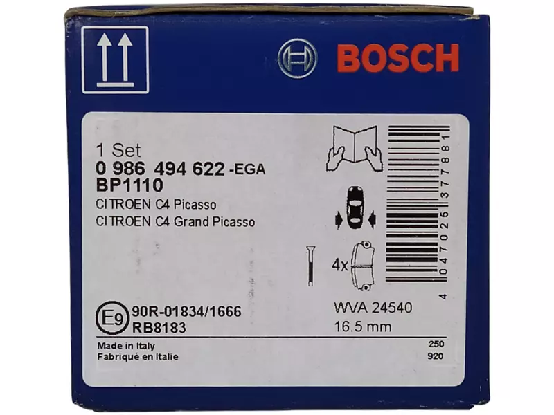 BOSCH TARCZE+KLOCKI P+T CITROEN C4 PICASSO 302MM 