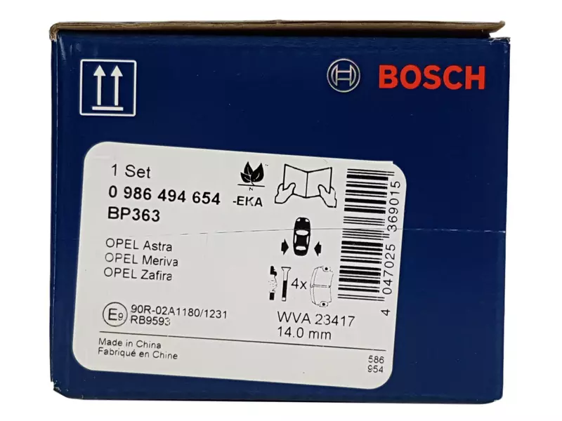 BOSCH TARCZE + KLOCKI OPEL ASTRA G H TYŁ  