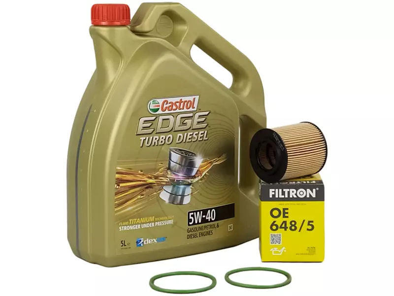 CASTROL EDGE 5W40 TD 5L+FILTR OLEJU OE648/5