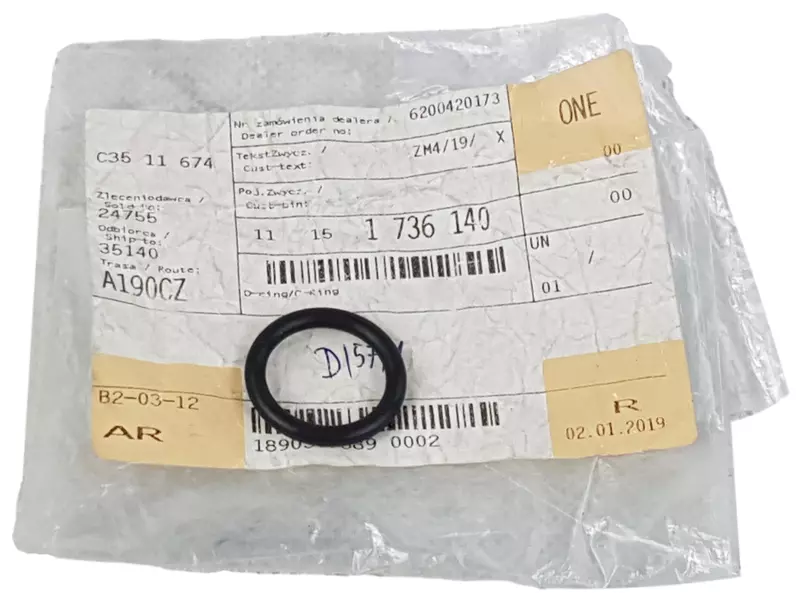 OE BMW USZCZELKA O-RING ODMY BMW 5 E34 530 540 V8