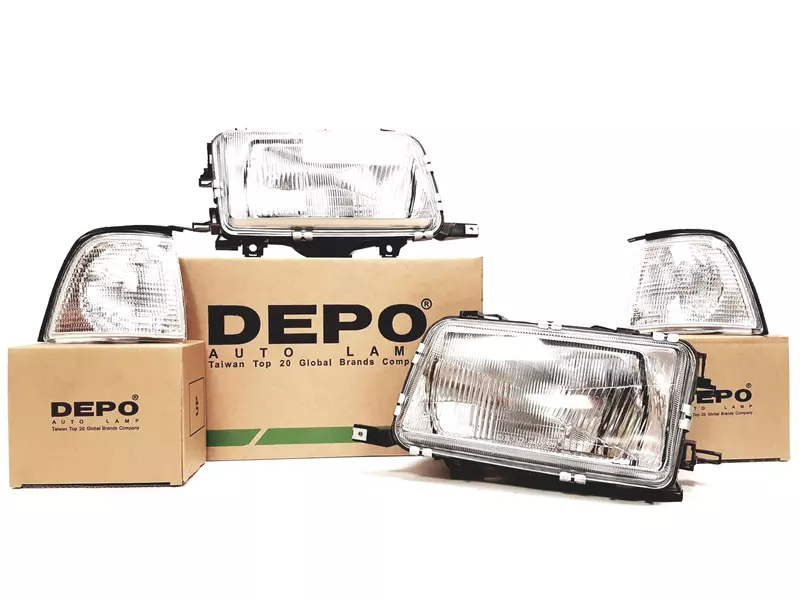 DEPO REFLEKTORY LAMPY PRZÓD AUDI 80 B4 2 SZT