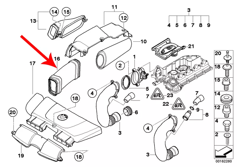 OE BMW RURA WLOT KANAŁ POWIETRZA BMW 3 E90 E91