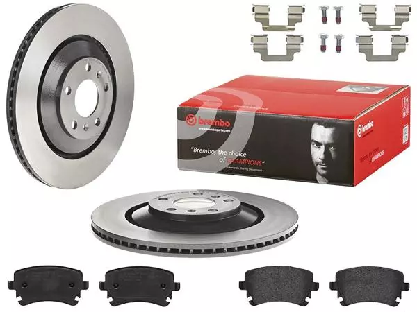 BREMBO TARCZE+KLOCKI TYŁ AUDI A8 D3 335MM