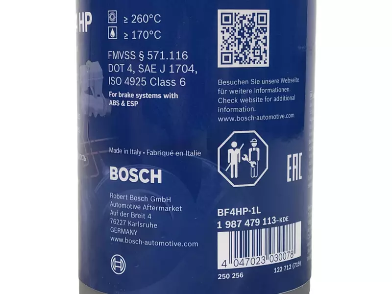 BOSCH PŁYN HAMULCOWY DOT 4 HP ABS ASR ESP 1L 