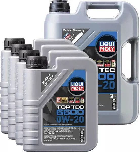 LIQUI MOLY TOP TEC 6600 0W20 C5 API SN PLUS RC 9L