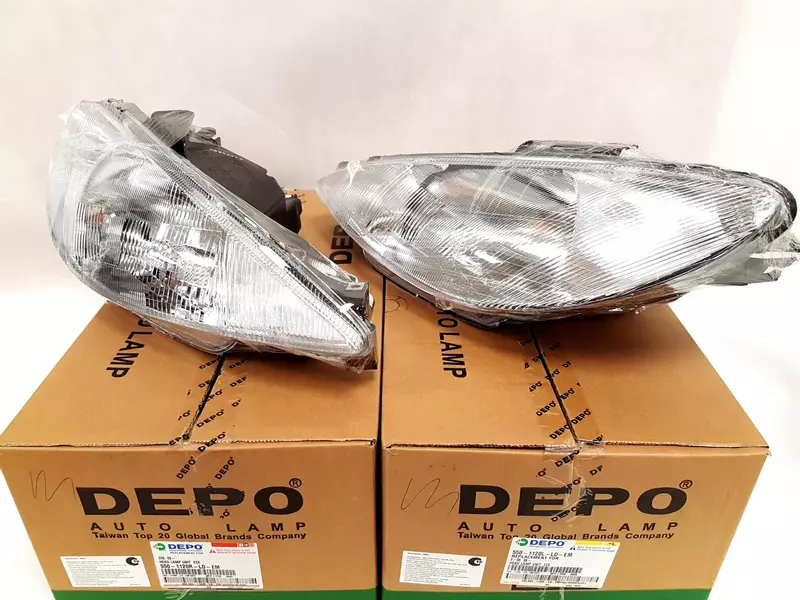 DEPO REFLEKTORY LAMPY PRZÓD PEUGEOT 206 2 SZT