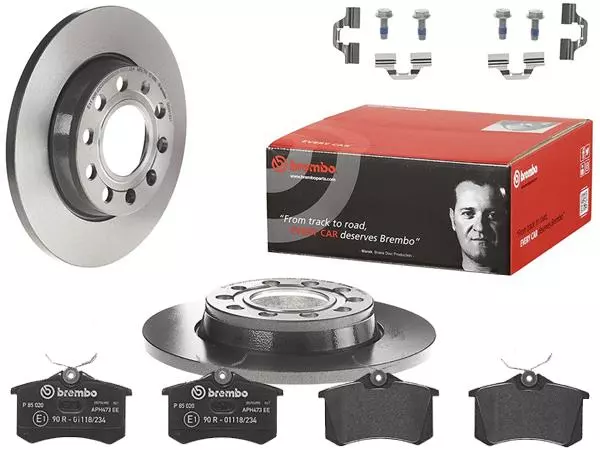 BREMBO TARCZE+KLOCKI TYŁ AUDI A4 B6 B7 255MM