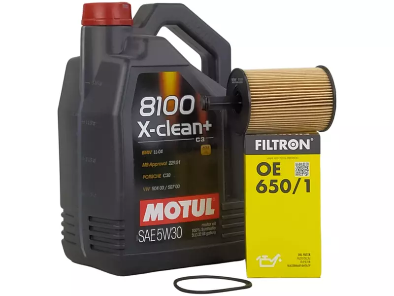 MOTUL 8100 X-CLEAN+ 5W30 5L+FILTR OLEJU OE650/1