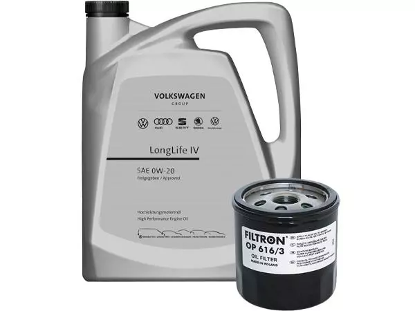 OE VAG LONGLIFE IV 0W20 5L+FILTR OLEJU OP616/3