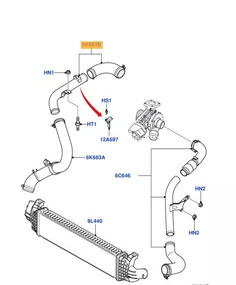 SKV PRZEWÓD TURBO FORD FOCUS MK2 C-MAX 1.8 TDCI