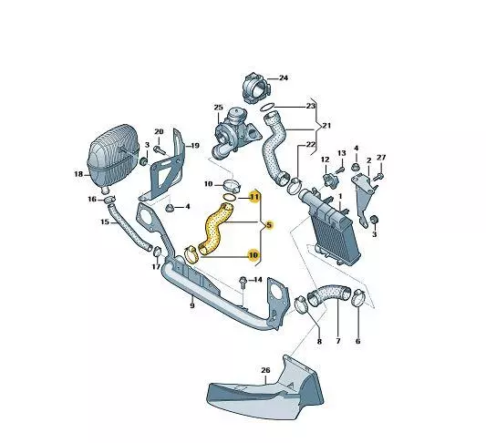 SKV PRZEWÓD TURBO AUDI A4 B7 2.0 TDI