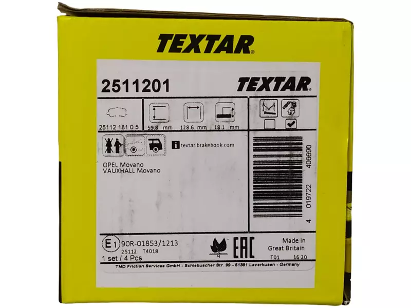 TEXTAR TARCZE+KLOCKI P+T RENAULT MASTER III 302MM 