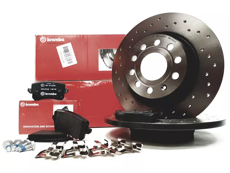 BREMBO TARCZE XTRA+KLOCKI TYŁ AUDI Q3 8U 282MM