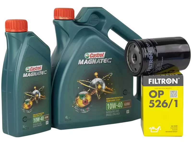 CASTROL MAGNATEC 10W40 5L+FILTR OLEJU OP526/1