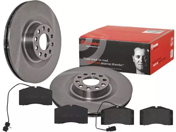 BREMBO TARCZE+KLOCKI PRZÓD AUDI A8 S8 D2 345MM