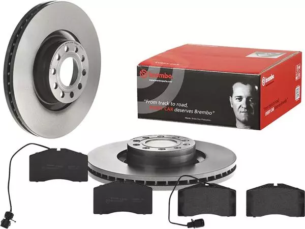 BREMBO TARCZE+KLOCKI PRZÓD AUDI A8 D2 323MM