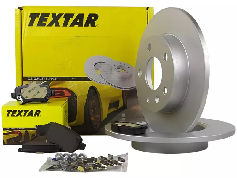 TEXTAR TARCZE 264MM+KLOCKI TYŁ OPEL COMBO MERIVA