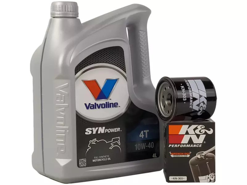 VALVOLINE SYNPOWER 4T 10W40 4L + FILTR KN-303