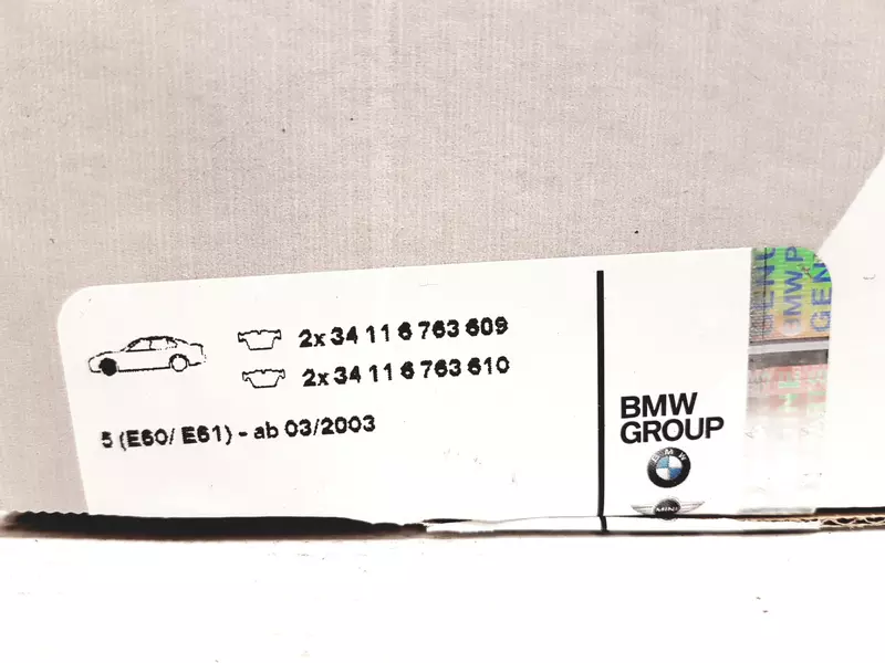 OE BMW KLOCKI HAM+CZUJNIK PRZÓD BMW 5 E60 E61 