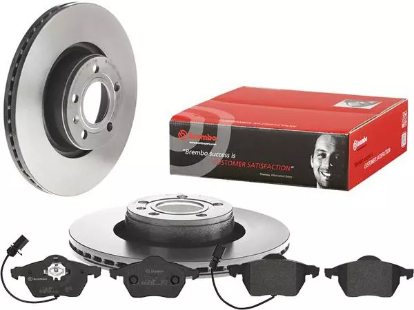 BREMBO TARCZE+KLOCKI PRZÓD AUDI A6 C6 314MM