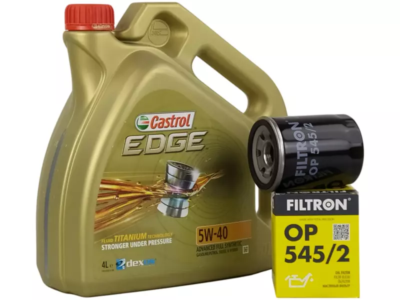 CASTROL EDGE 5W40 4L+FILTR OLEJU OP545/2