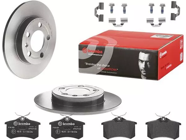 BREMBO TARCZE+KLOCKI TYŁ AUDI A3 8L 239MM