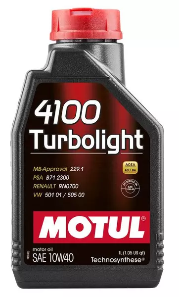 MOTUL 4100 TURBOLIGHT 10W40 API SN ACEA A3/B4 1L